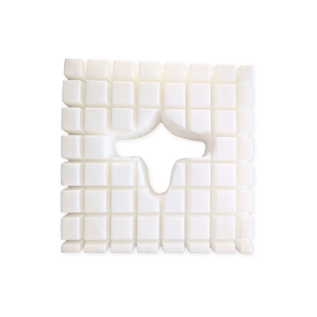 Aflastende siddepude m. udskæring - 43x43x10