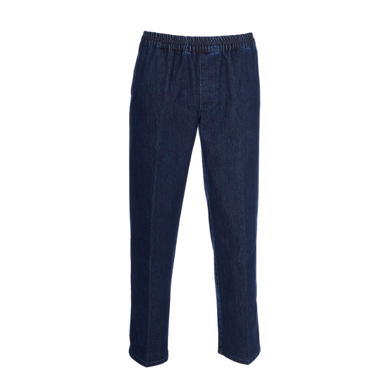 Jeans with Elastic Waist - Blue