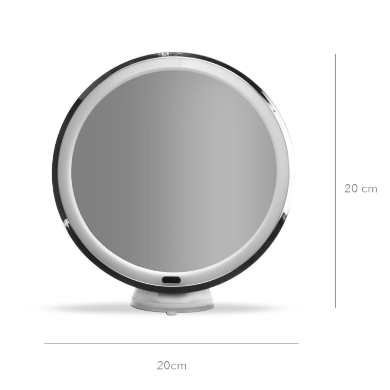 Makeup-spejl med lys Ø20 cm - 10x forstørrelse