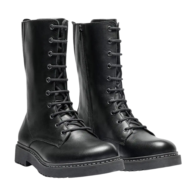 New Feet lang damestøvle - Sort