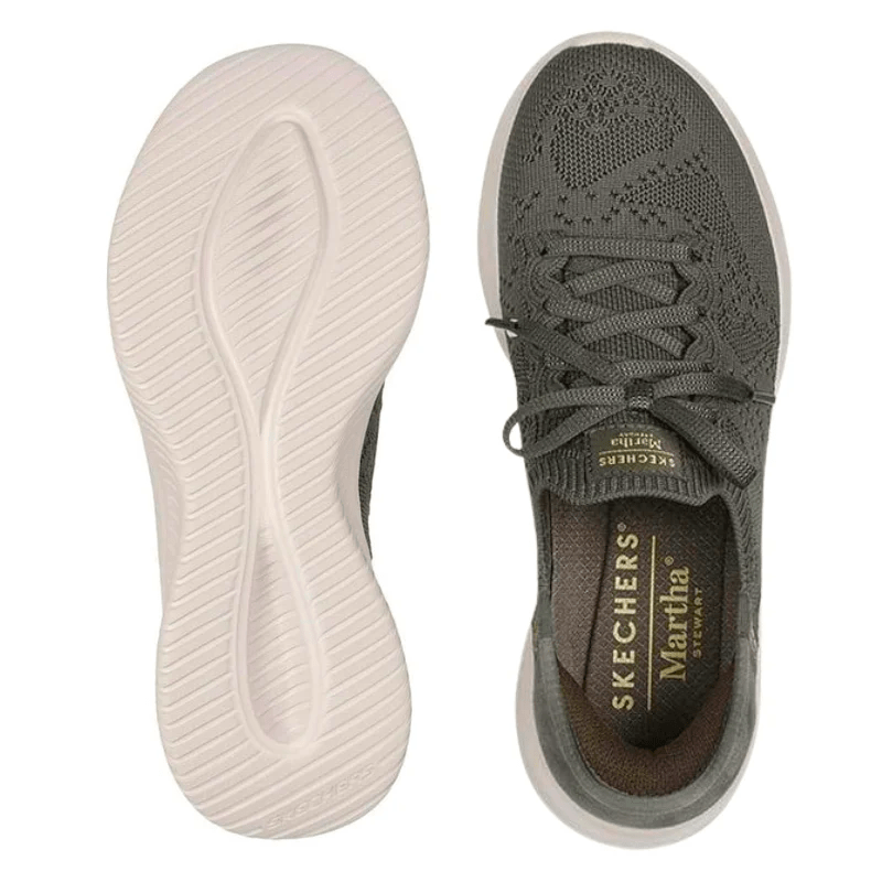 Skechers slip - in damesneaker - Oliven
