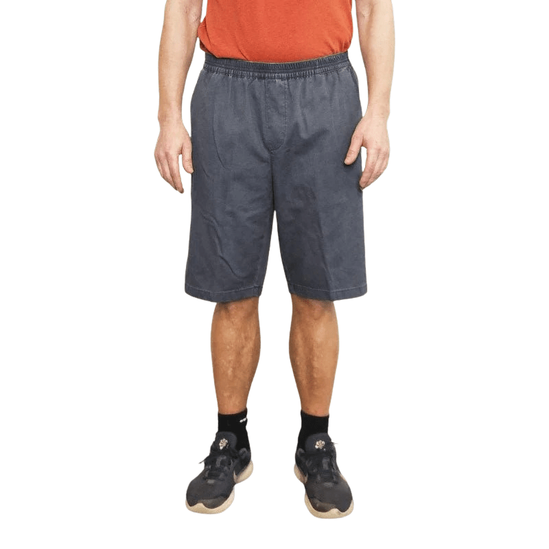 Shorts med elastik i taljen - Støvet blå