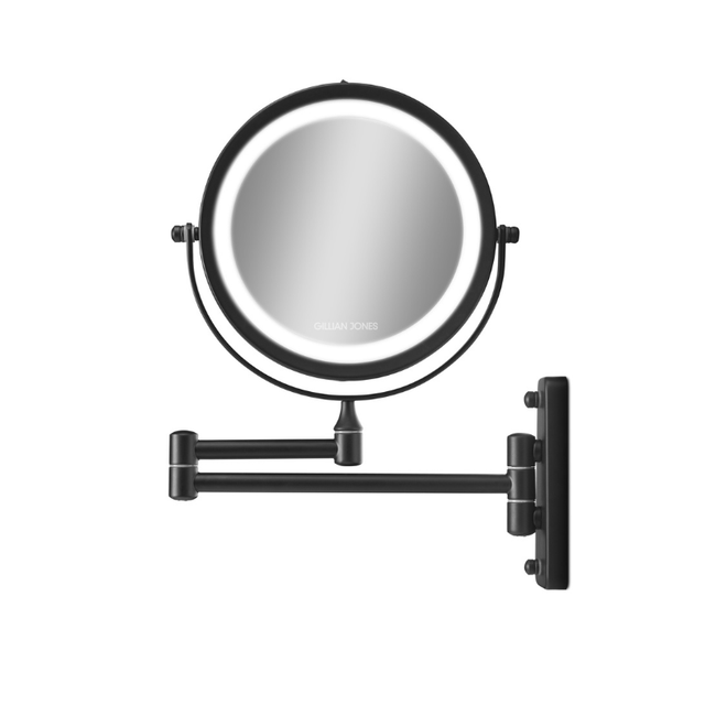 10246-00 wall-mounted make-up mirror black