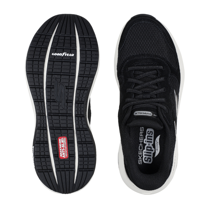 Skechers slip - on herresneaker - Sort/hvid