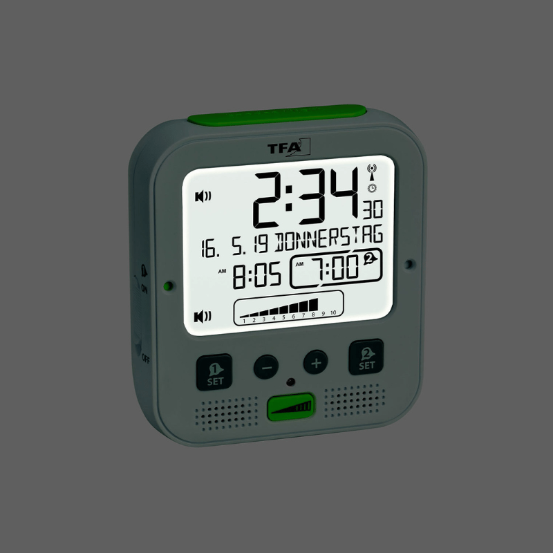 Vækkeur med pudevibrator