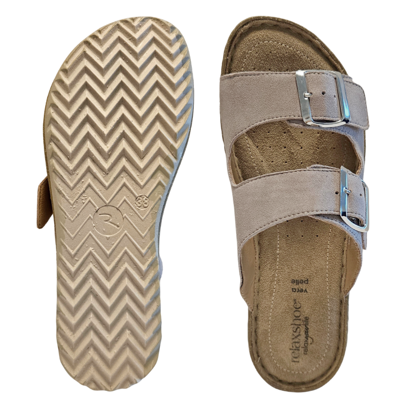 Relaxshoe women’s slipper – Warm grey