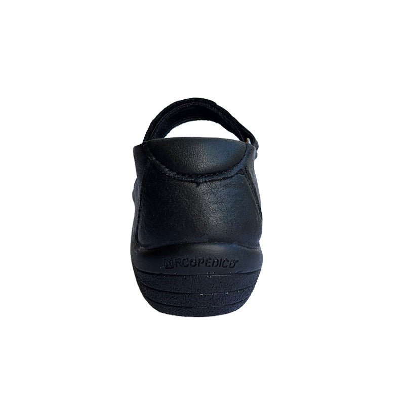 Arcopedico ballerina med velcro - Sort - Seniorshop