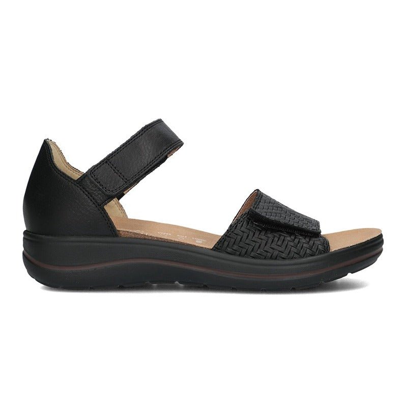 Hartjes damesandal - Sort - Seniorshop