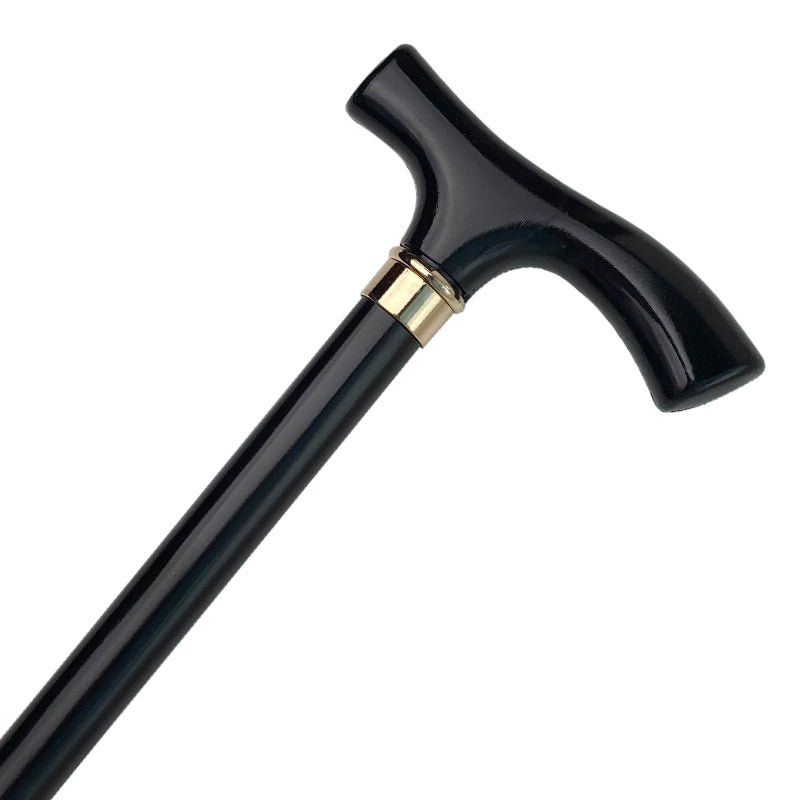 Stok i lakeret træ med med pyntering - Mørk - Seniorshop