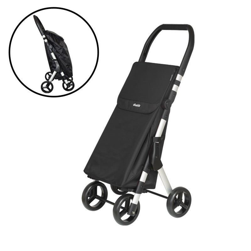 Muuvi Up indkøbsvogn - Sort - Seniorshop