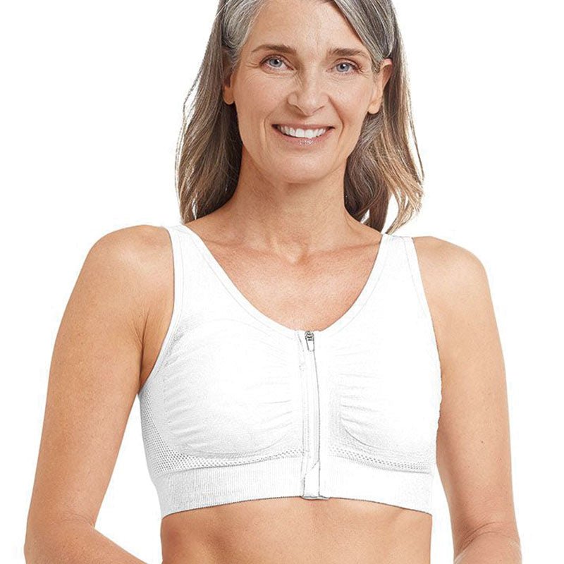 Hvid postoperativ BH - Emilia - Seniorshop