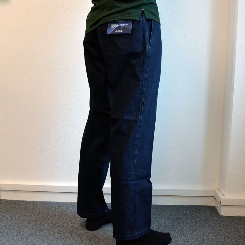 Jeans med elastik i taljen, Blå - Seniorshop