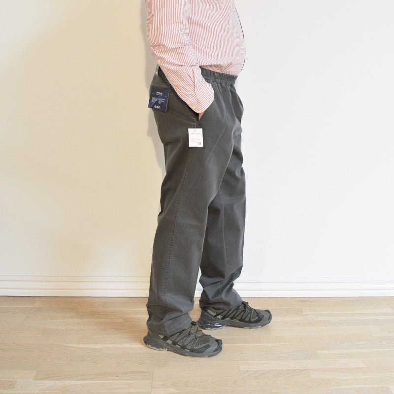 Bukser med elastisk talje - Grå - Seniorshop