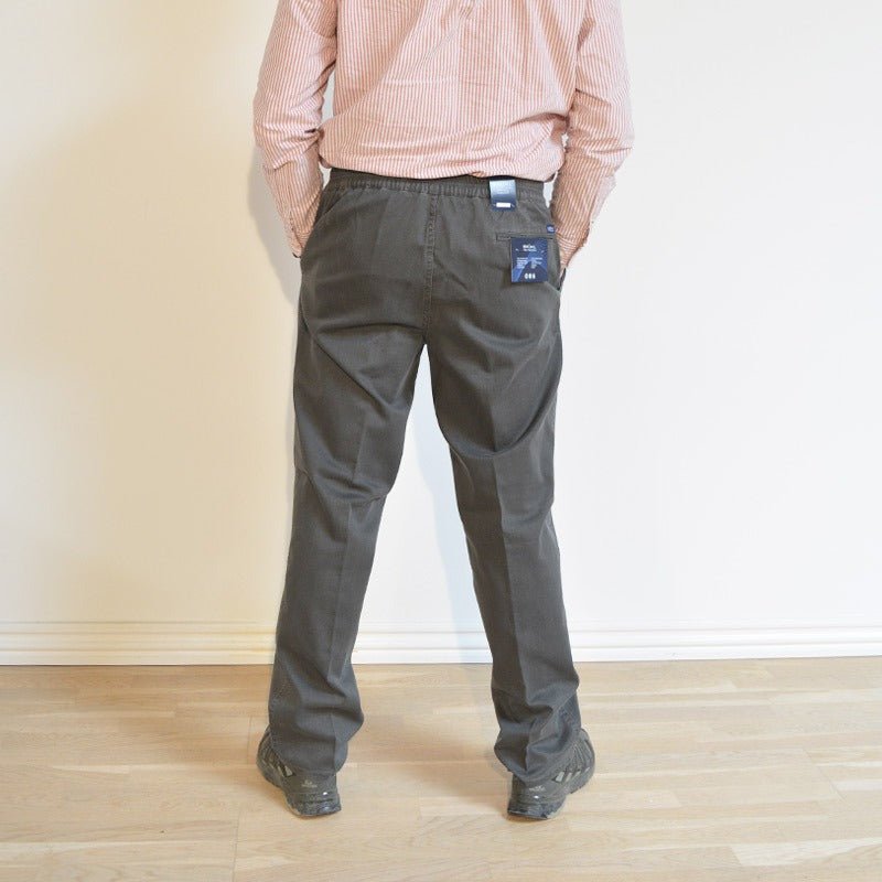 Bukser med elastisk talje - Grå - Seniorshop