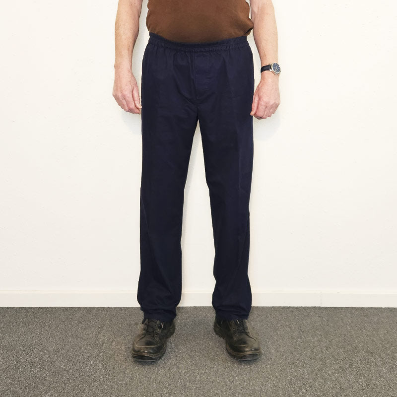 Bukser med elastisk talje - Mørkeblå - Seniorshop