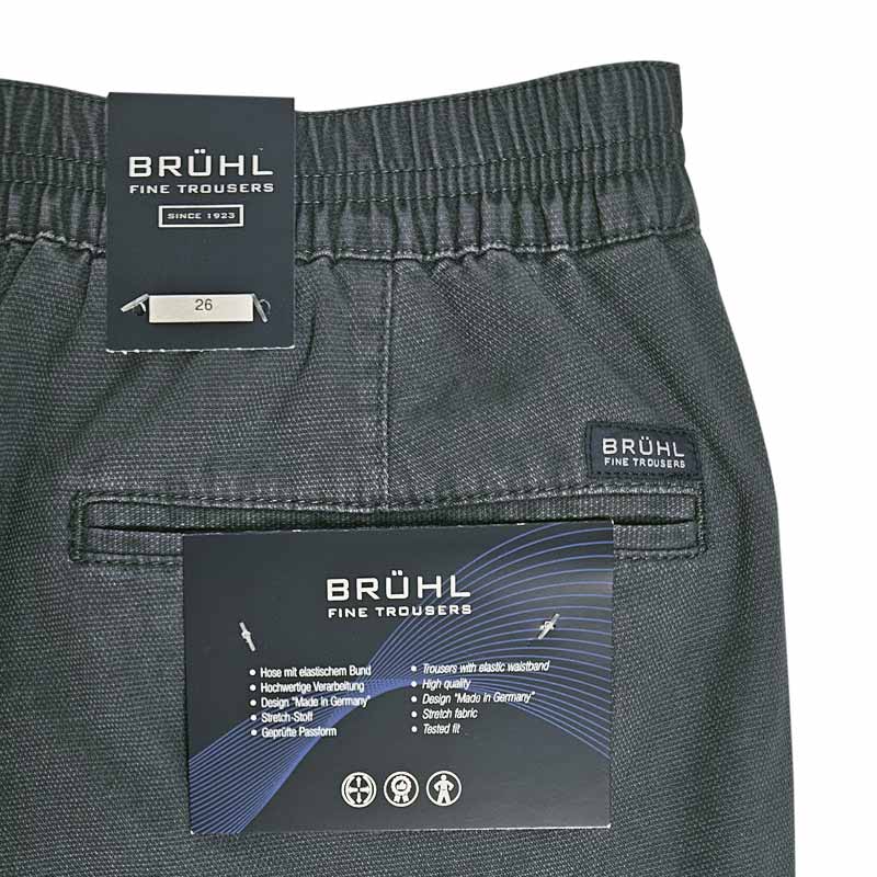 Shorts med elastik i taljen - Støvet blå - Seniorshop