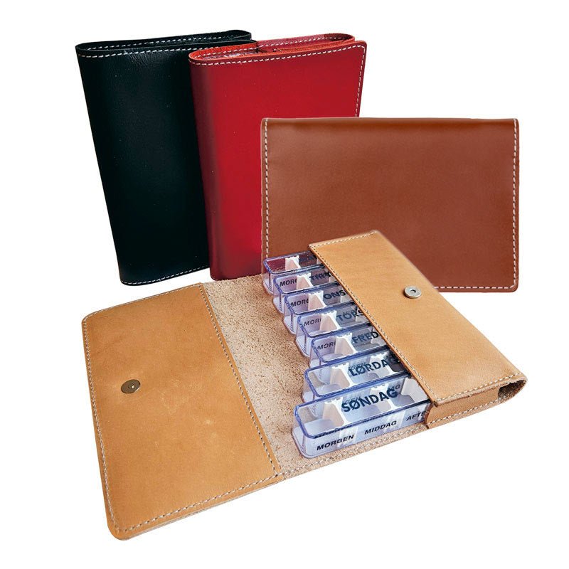 Doseringsæske i ægte læder - Medidos - Seniorshop