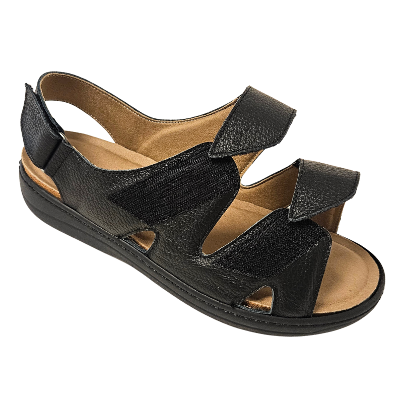 Tecnica men's sandal with Velcro – Black