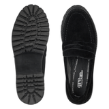 Green Comfort dameloafer - Sort ruskind