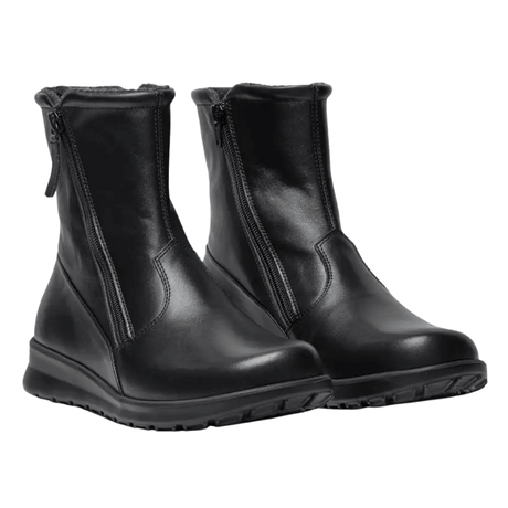 New Feet bred damestøvle - Sort