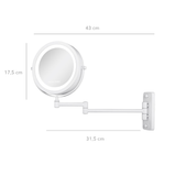 Væghængt makeup-spejl - Hvid