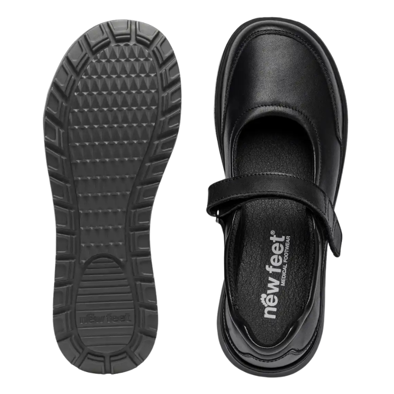 New Feet ballerina with velcro - Black