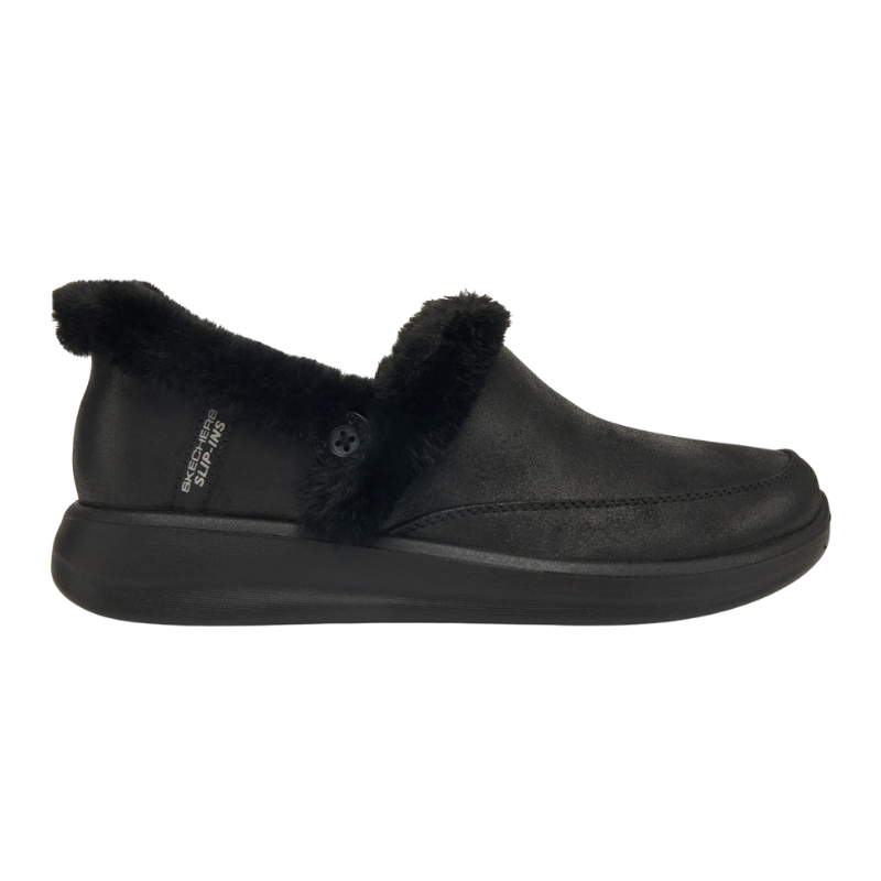 Skechers slip-in damehjemmesko - Sort