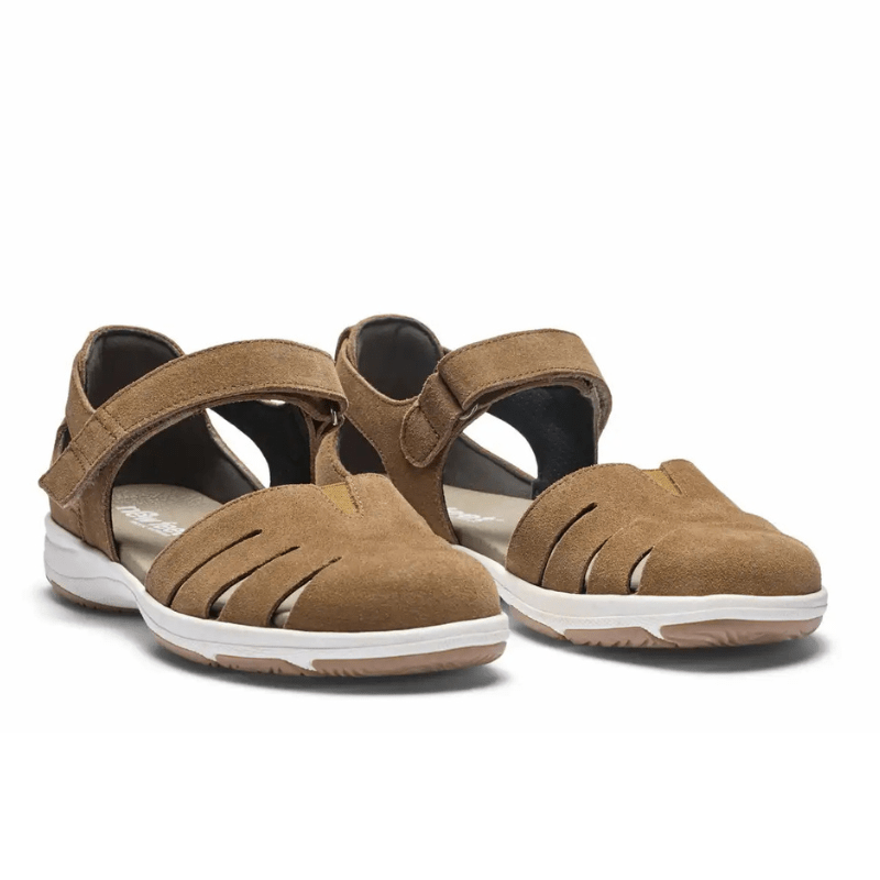 New Feet lukket damesandal - Brun