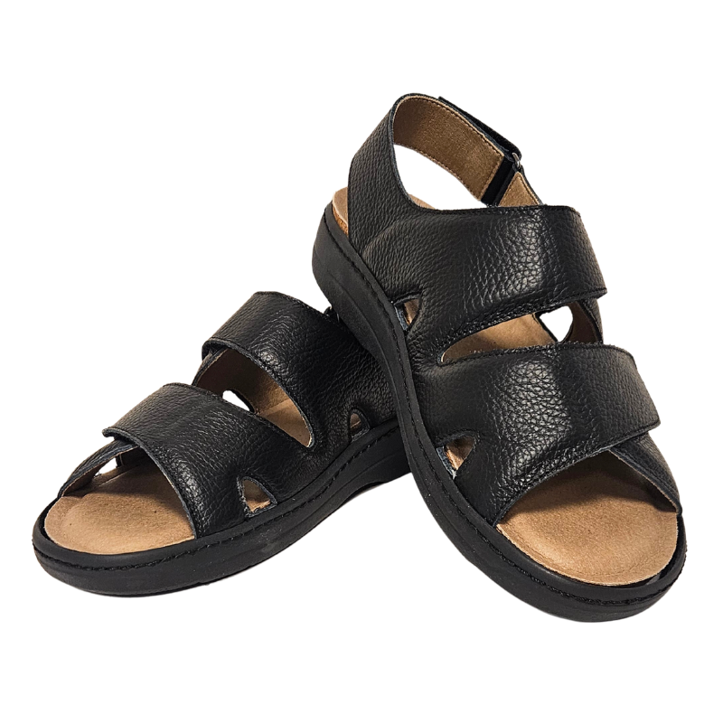 Tecnica men's sandal with Velcro – Black