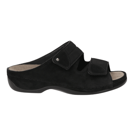 Berkemann dameslipper - Sort ruskind