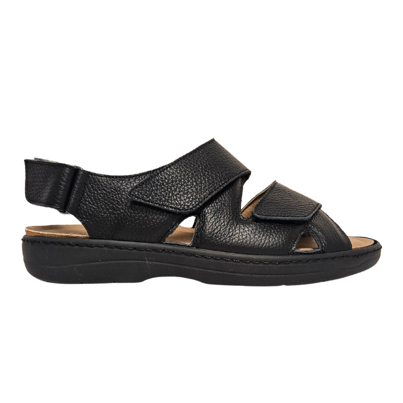 Tecnica men's sandal with Velcro – Black
