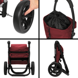 Go Two Compact indkøbsvogn - Mørkerød