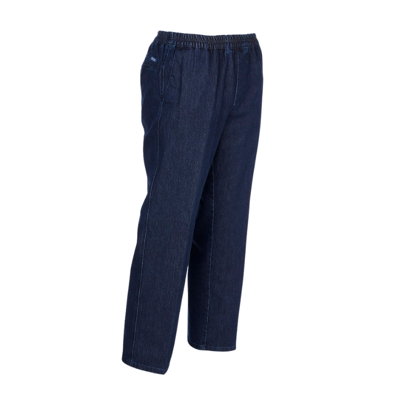 Jeans with Elastic Waist - Blue