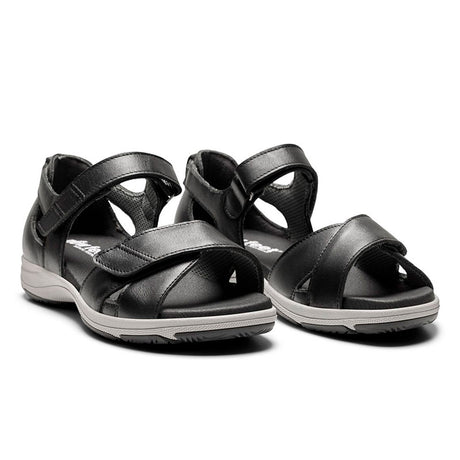 New Feet damesandal i læder - Sort - Seniorshop