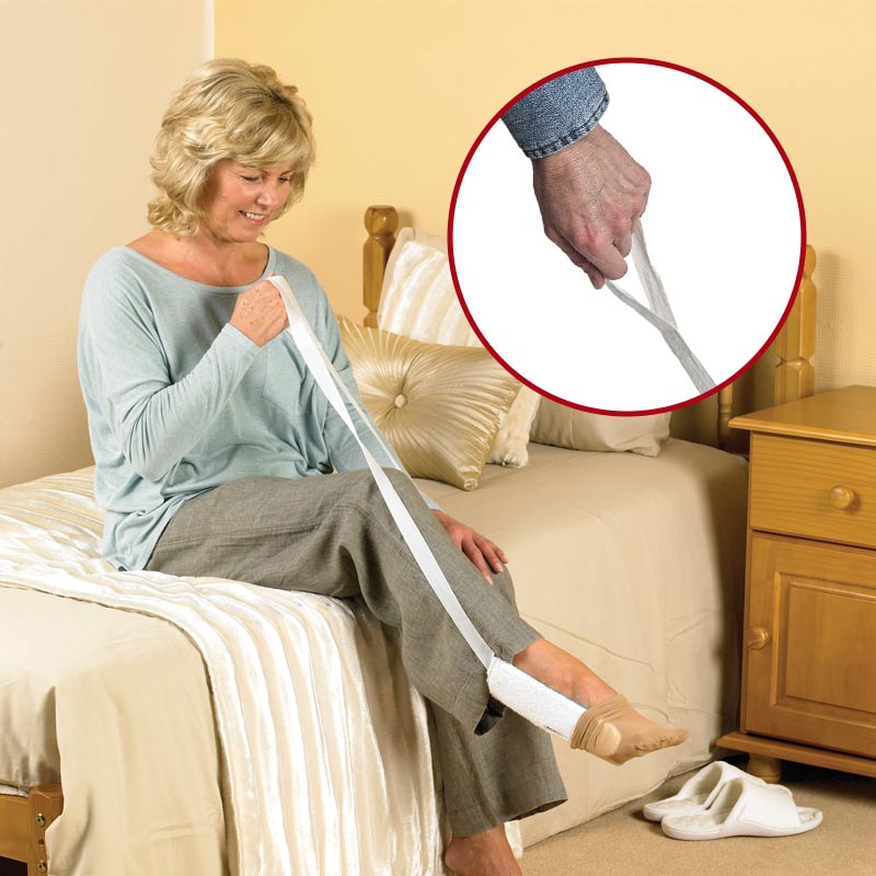 Strømpepåtager med frotté/nylon - Seniorshop