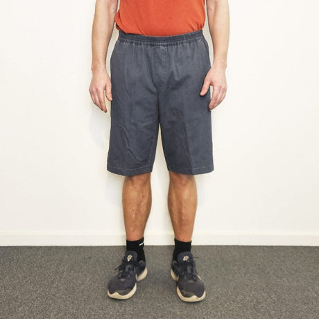 Shorts med elastik i taljen - Støvet blå - Seniorshop