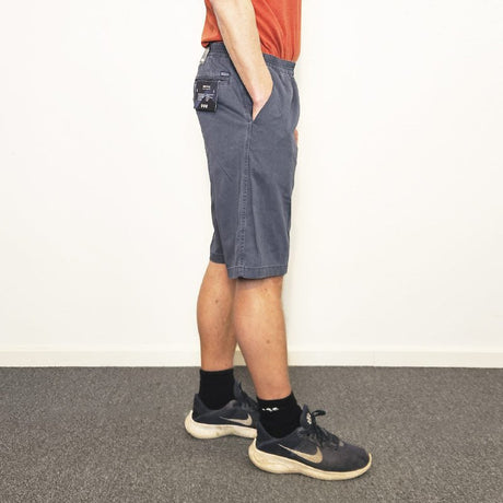 Shorts med elastik i taljen - Støvet blå - Seniorshop