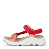 Green Comfort sporty damesandal - Rød