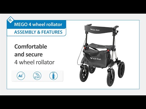 Rollator, Mego, Light Grey